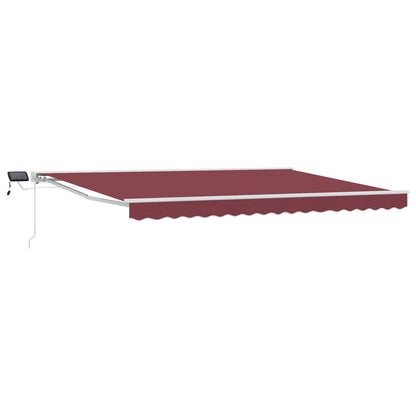 Burgunderrot und Weiß 4 x 3 m Polyester mit PU-Beschichtung