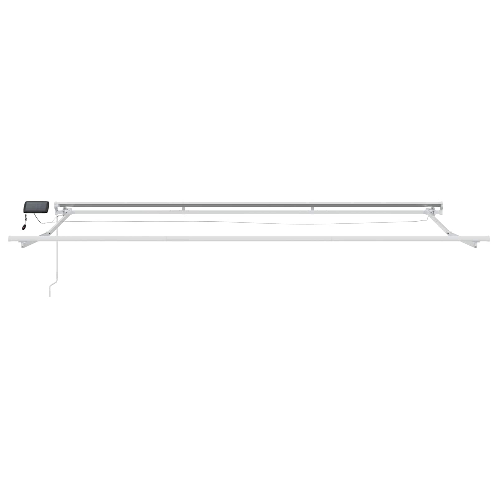 Manueller Markisenrahmen mit LEDs Braun und Weiß 4 × 3,5 m