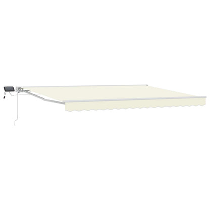 Creme und Weiß 4,5 × 3 m Polyester mit PU-Beschichtung