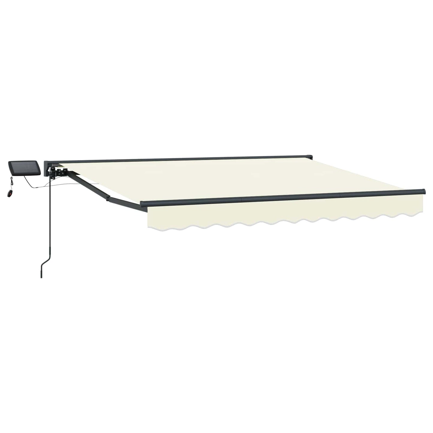 Manueller Markisenrahmen mit LEDs Creme und Anthrazit 3,5 x 2 m