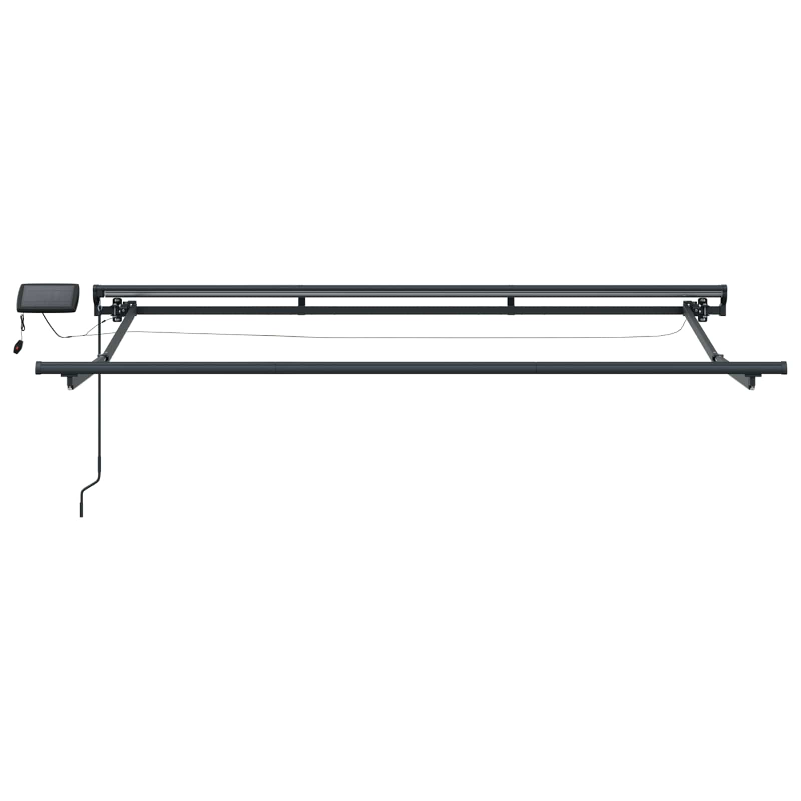 Manueller Markisenrahmen mit LEDs Creme und Anthrazit 3,5 x 2 m