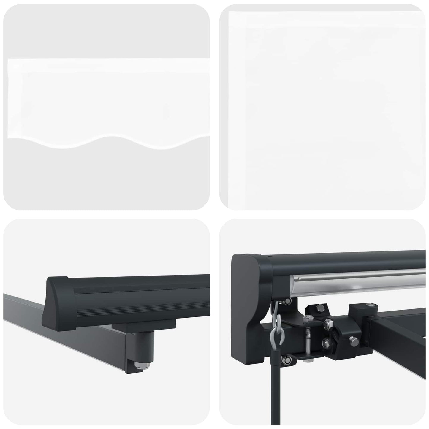 Manueller Markisenrahmen mit LEDs 3,5 x 2,5 m