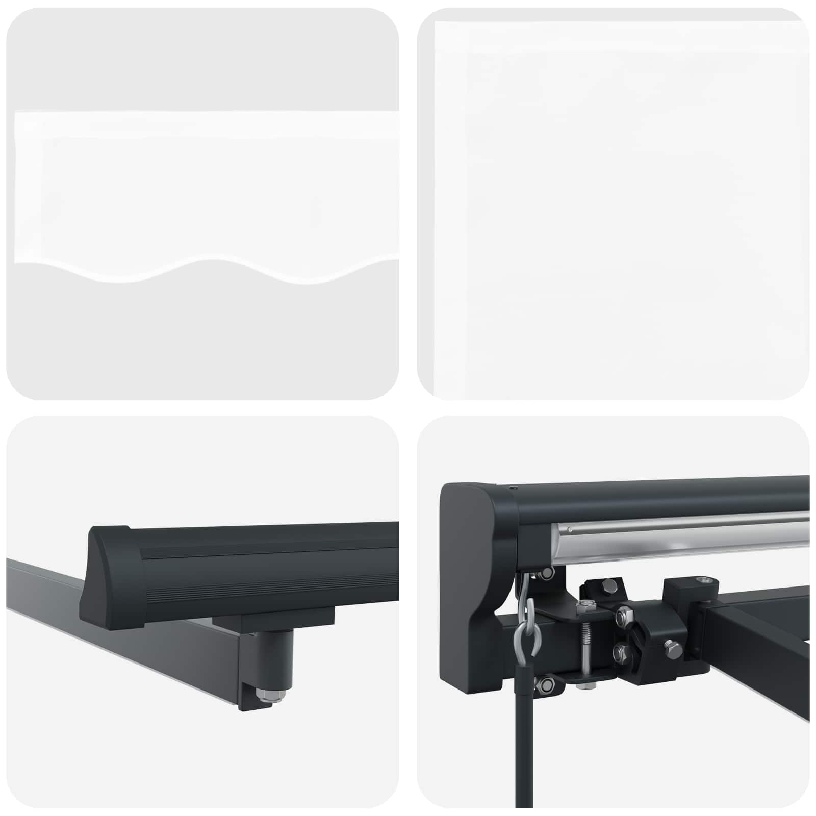 Manueller Markisenrahmen mit LEDs 3,5 x 2,5 m