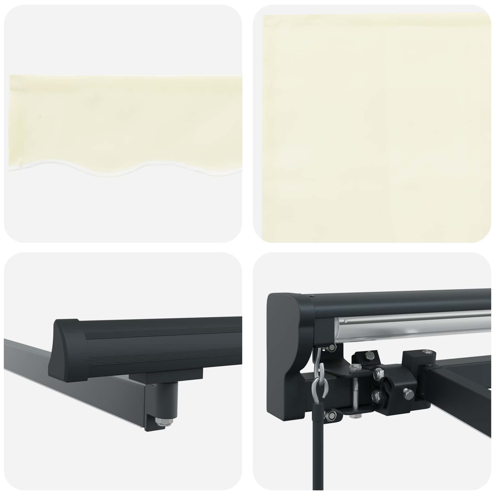 Manueller Markisenrahmen mit LEDs 4,5 x 3,5 m