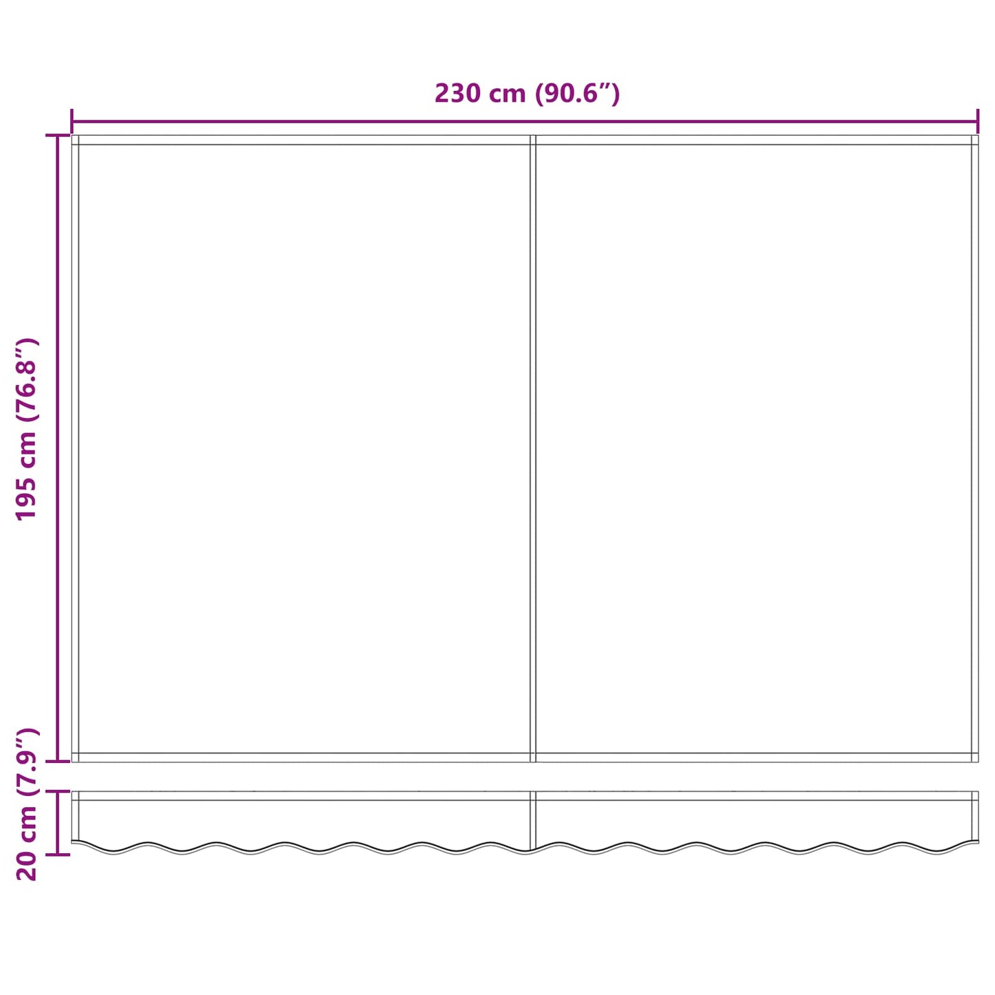Elektrische ausziehbare Markise Braun und Anthrazit 2,5 x 2 m
