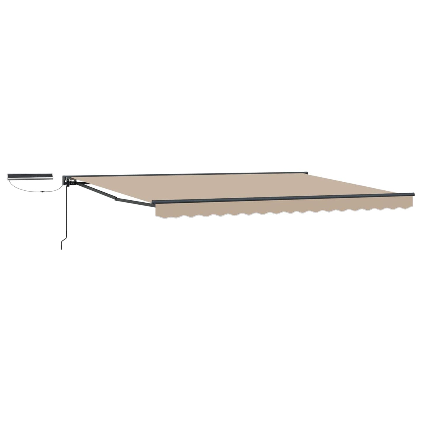 Elektrische ausziehbare Markise Beige und Anthrazit 4 x 3 m