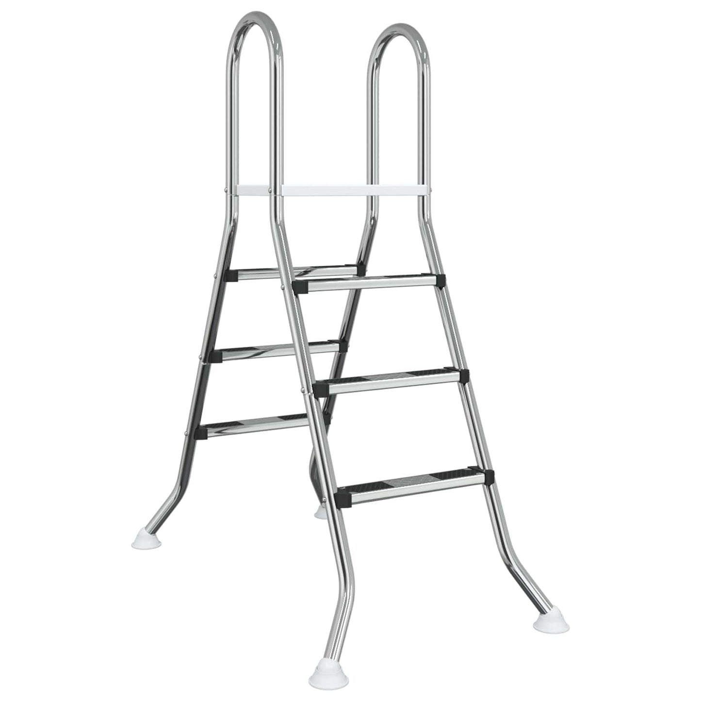Leiter für Aufstellpools 100 cm 3-Step Edelstahl 304 Silber