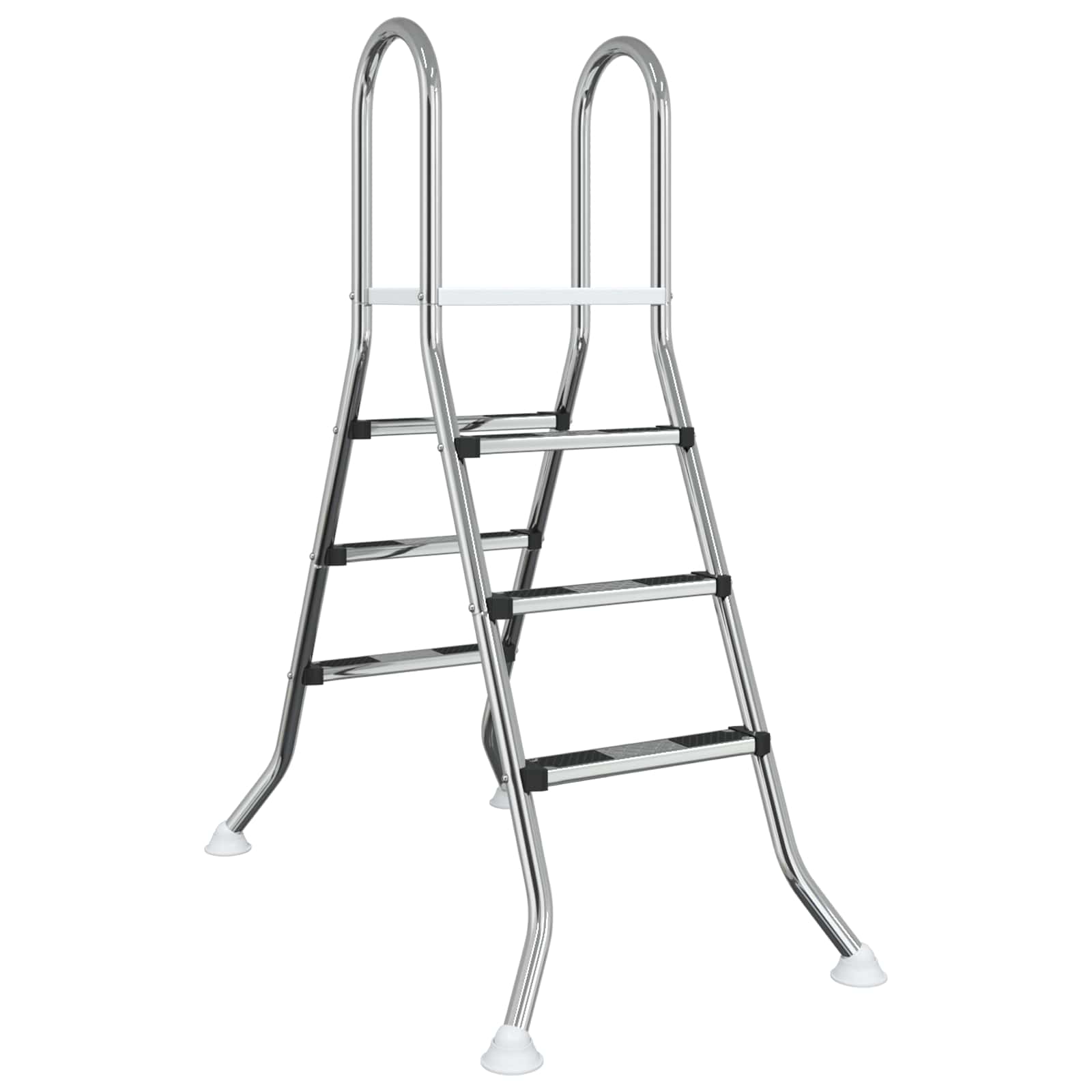 Leiter für Aufstellpools 100 cm 3-Step Edelstahl 304 Silber