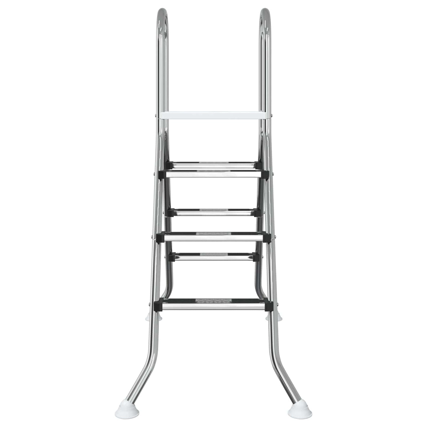 Leiter für Aufstellpools 100 cm 3-Step Edelstahl 304 Silber
