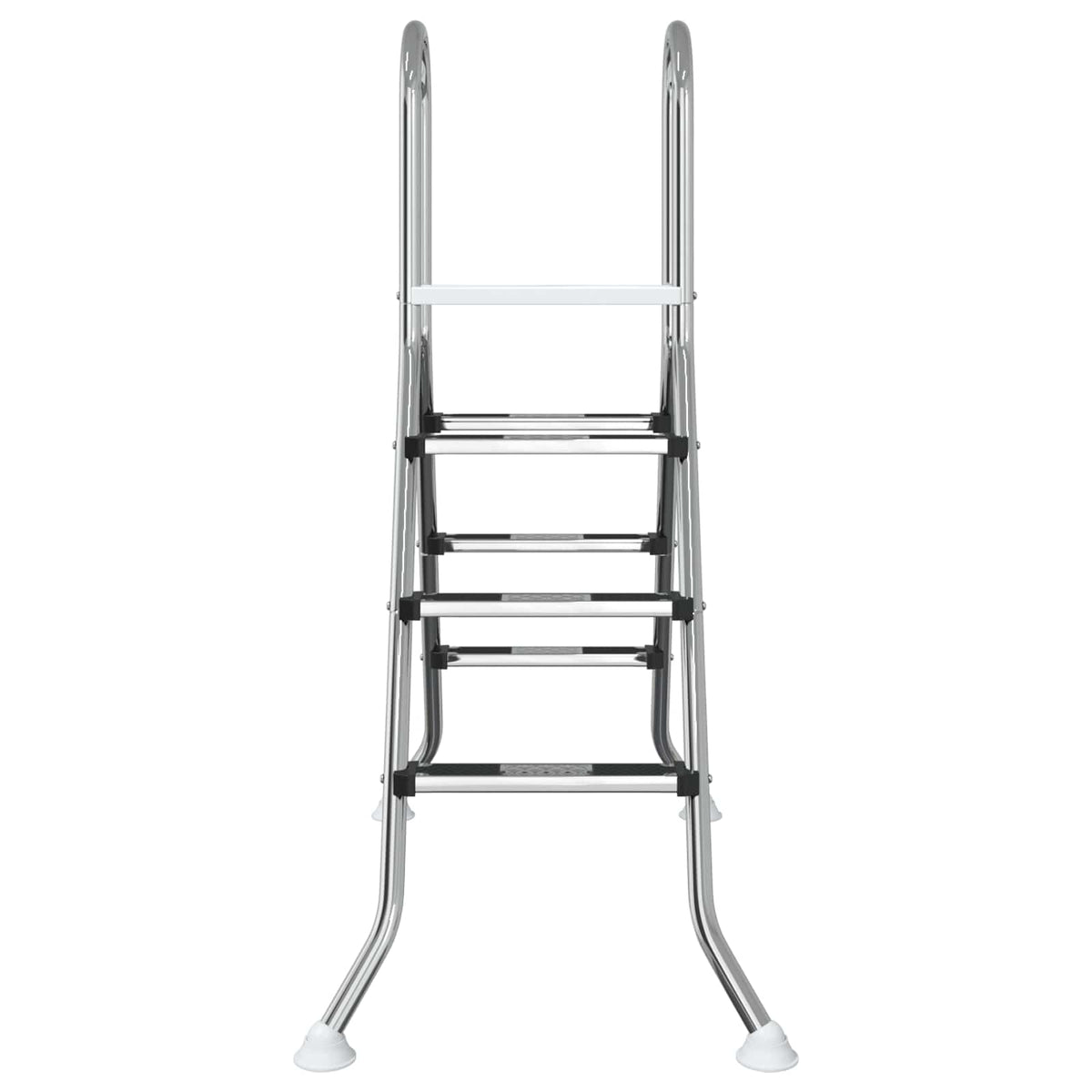 Leiter für Aufstellpools 100 cm 3-Step Edelstahl 304 Silber