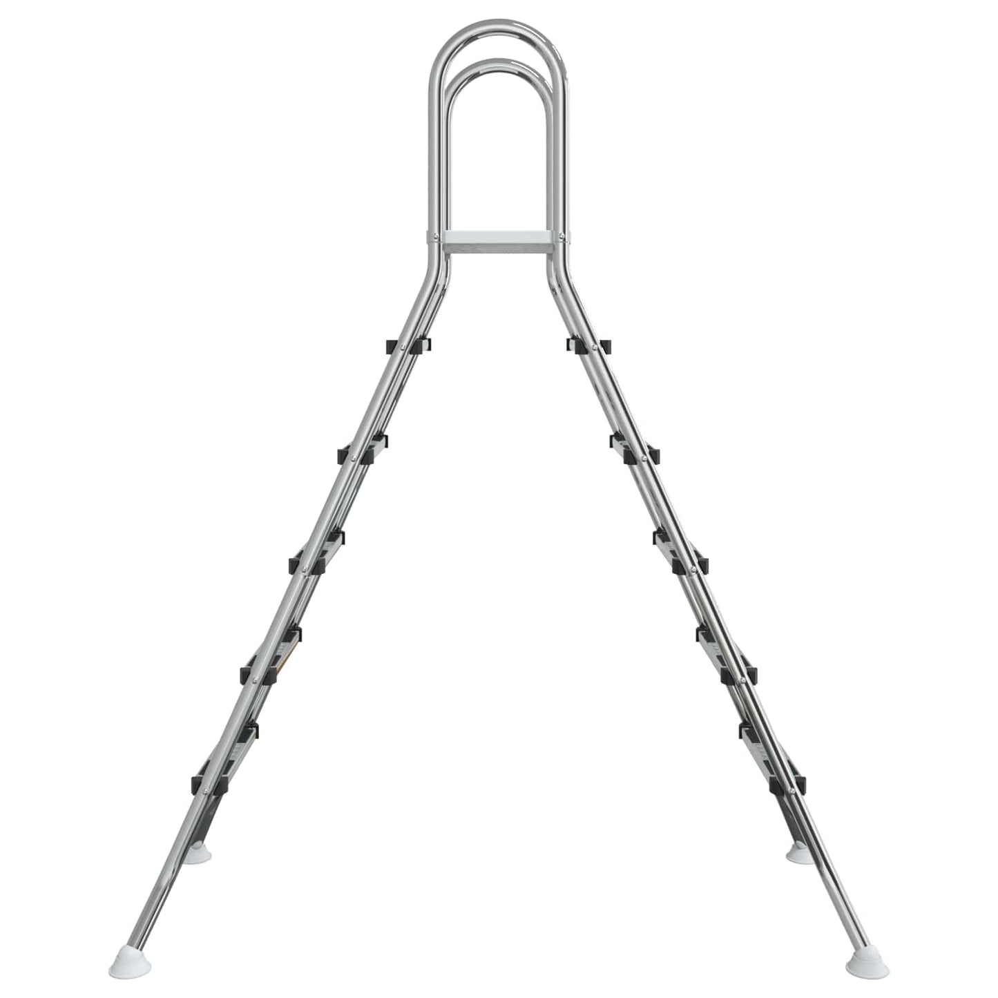 Leiter für Aufstellpools 224 x 175 cm 5-stufig Edelstahl 304