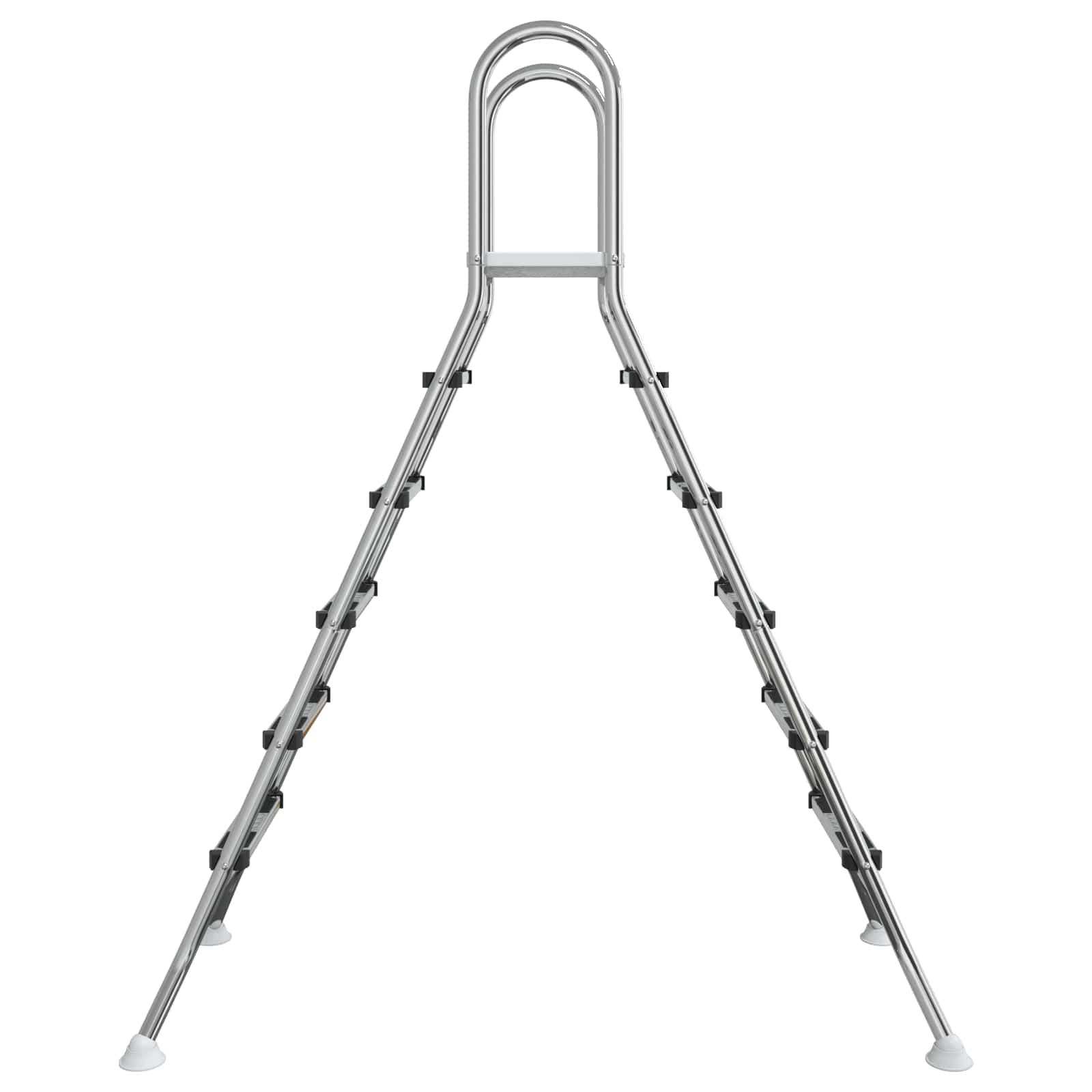 Leiter für Aufstellpools 224 x 175 cm 5-stufig Edelstahl 304