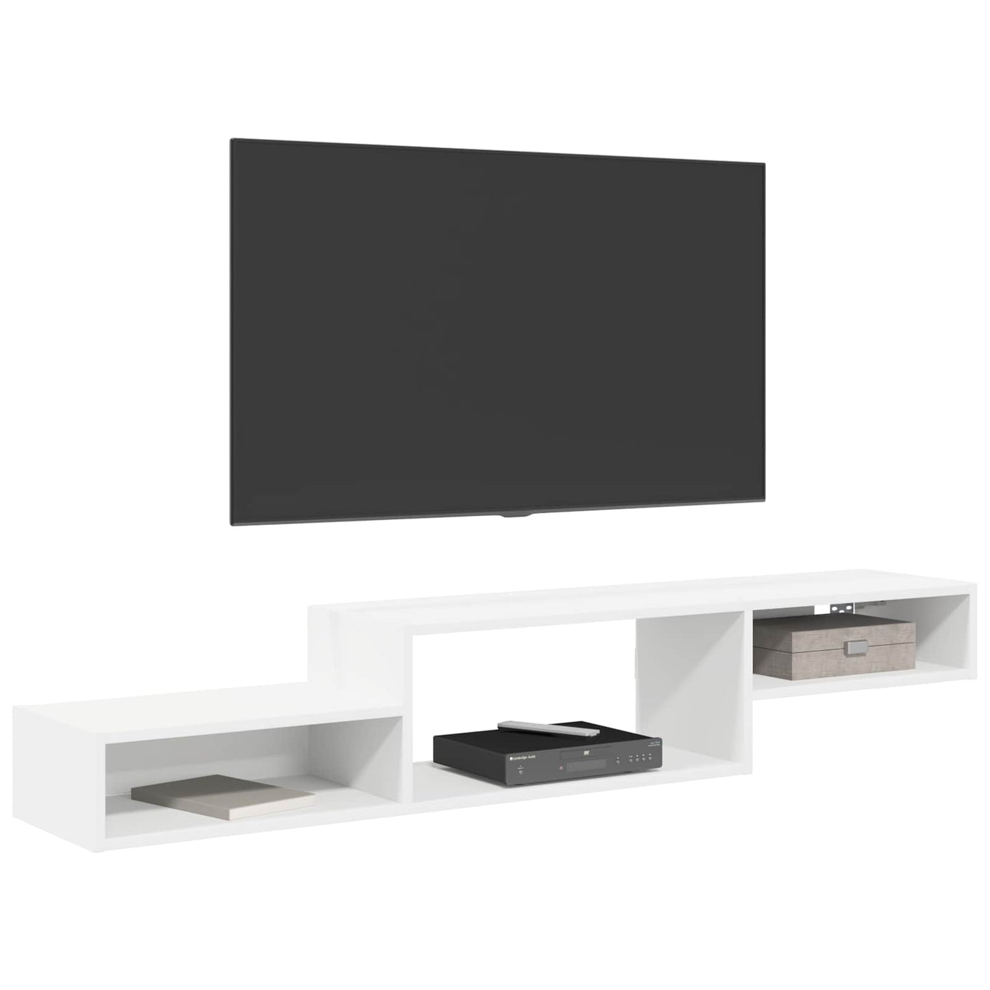 Wandmontierter TV-Schrank Wandhalterung Weiß 150 x 28 x 26 cm