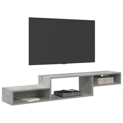 Wandmontierter TV-Schrank Wandhalterung Betongrau