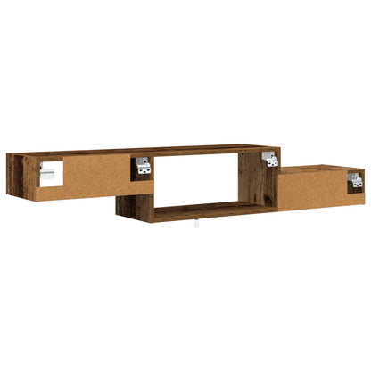 Wandmontierter TV-Schrank Wandhalterung Altholz