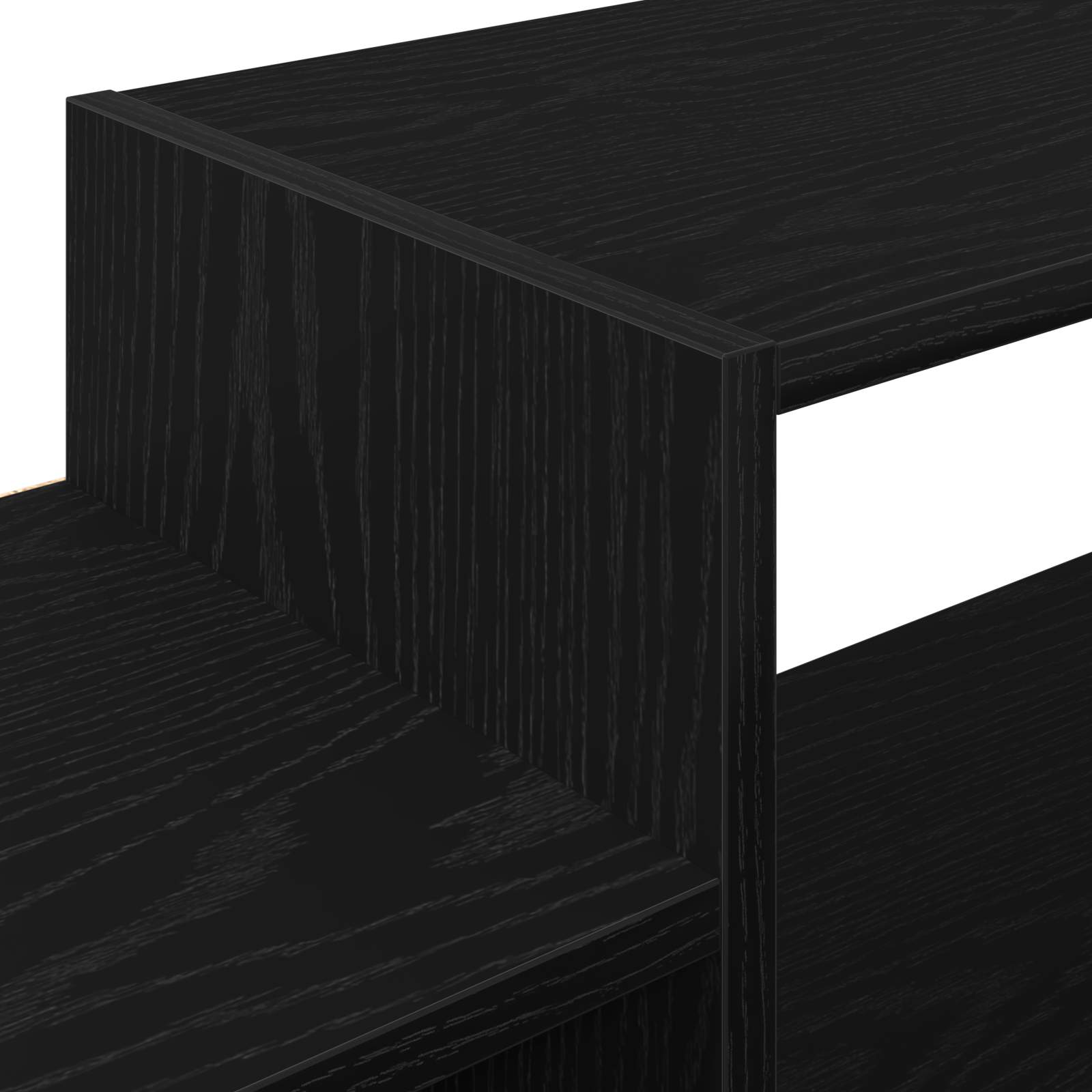 Wandmontierter TV-Schrank Wandhalterung Schwarze Eiche