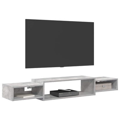 Wandmontierter TV-Schrank Wandhalterung Betongrau