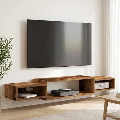 Wandmontierter TV-Schrank Wandhalterung Altholz