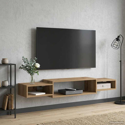 Wandmontierter TV-Schrank Wandhalterung Artisan-Eiche