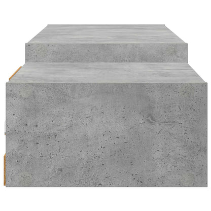 Wandmontierter TV-Schrank Wandhalterung Betongrau