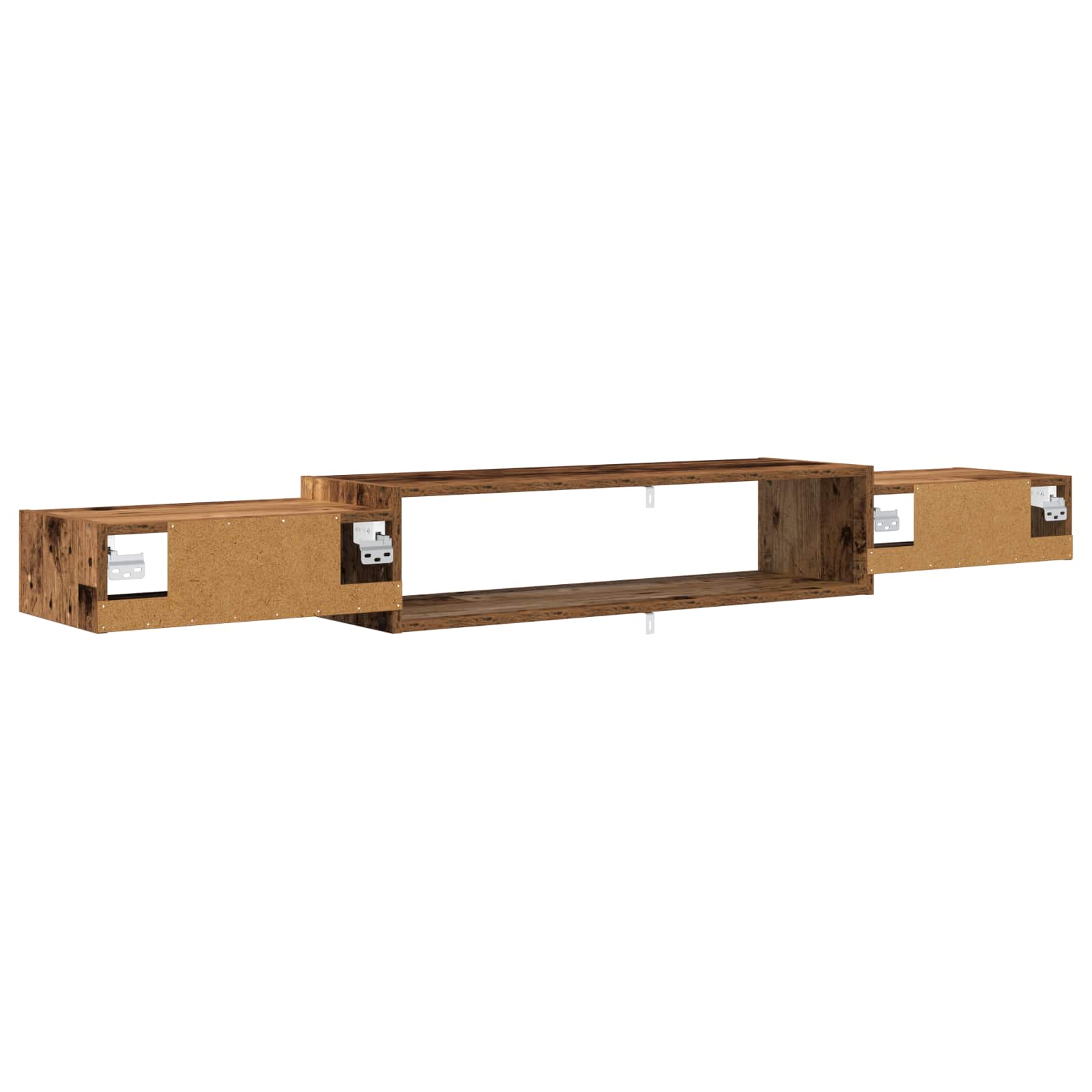 Wandmontierter TV-Schrank Wandhalterung Altholz