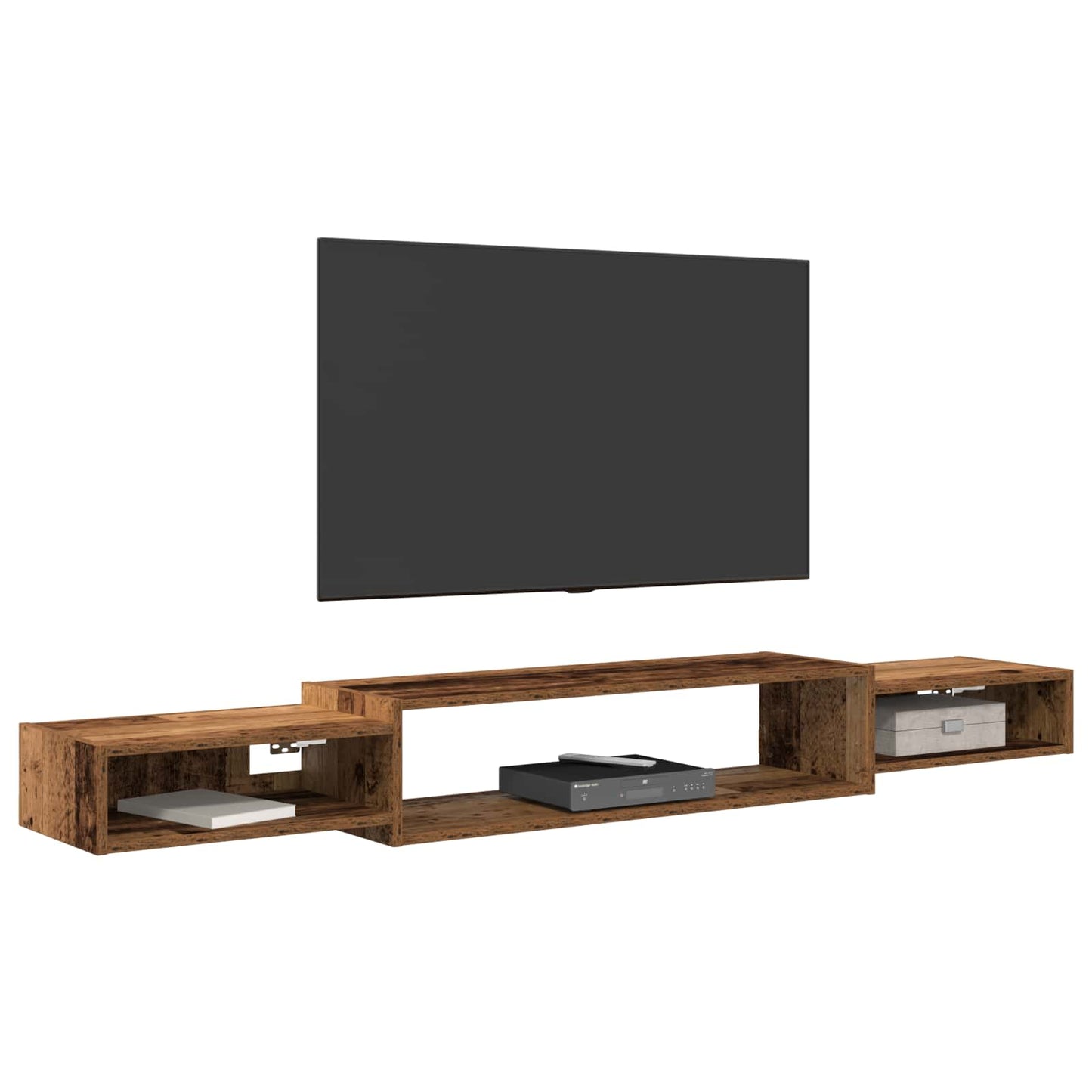 Wandmontierter TV-Schrank Wandhalterung Altholz