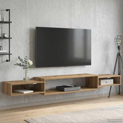 Wandmontierter TV-Schrank Wandhalterung Artisan-Eiche
