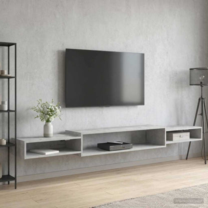 Wandmontierter TV-Schrank Wandhalterung Betongrau