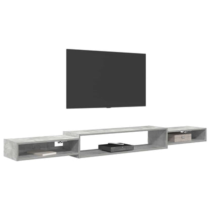 Wandmontierter TV-Schrank Wandhalterung Betongrau