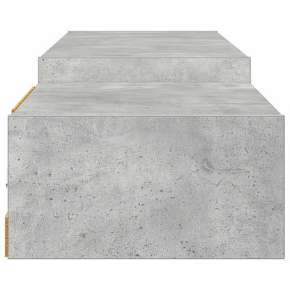 Wandmontierter TV-Schrank Wandhalterung Betongrau