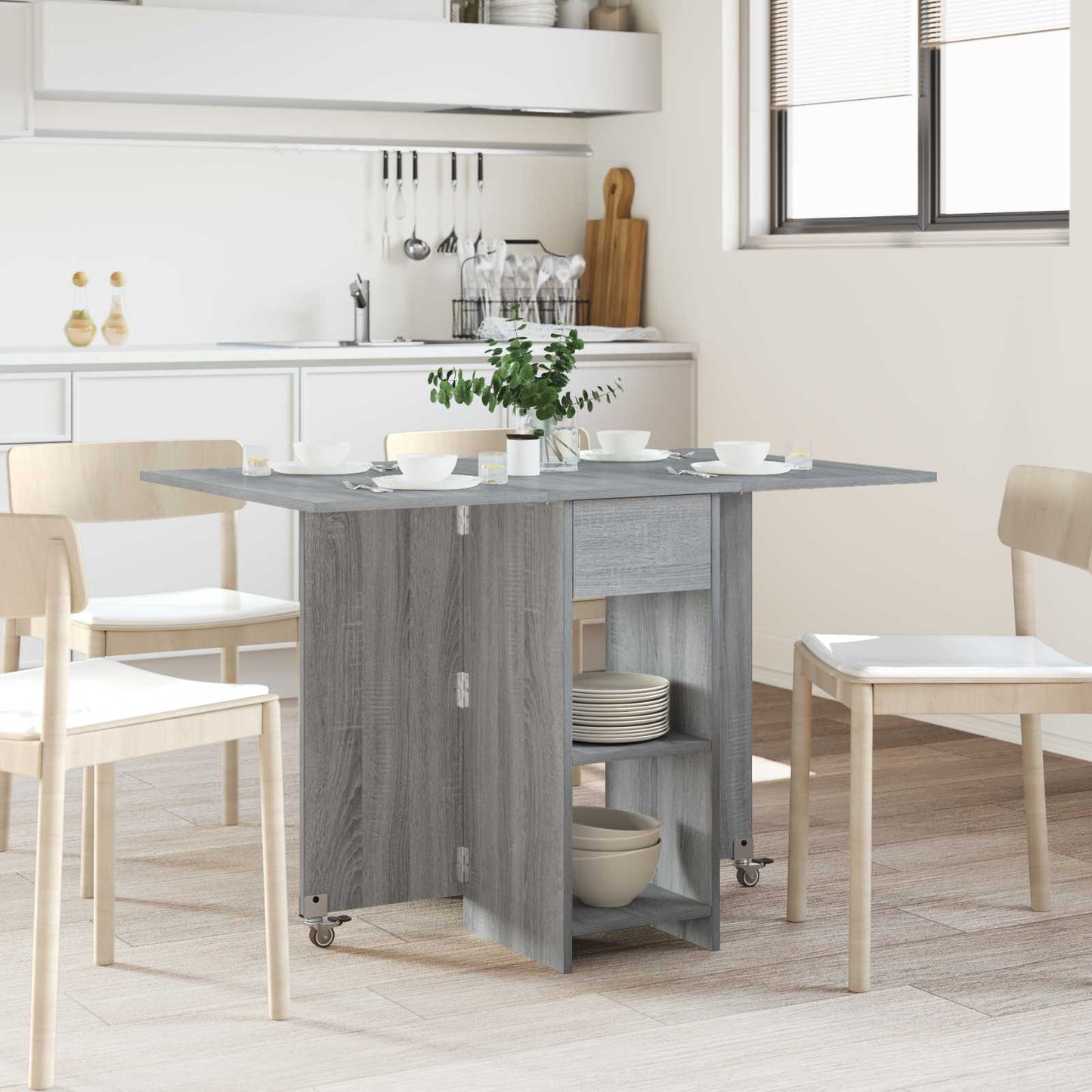 Esstisch 115 x 70 x 75 cm Holzwerkstoff Grau Sonoma