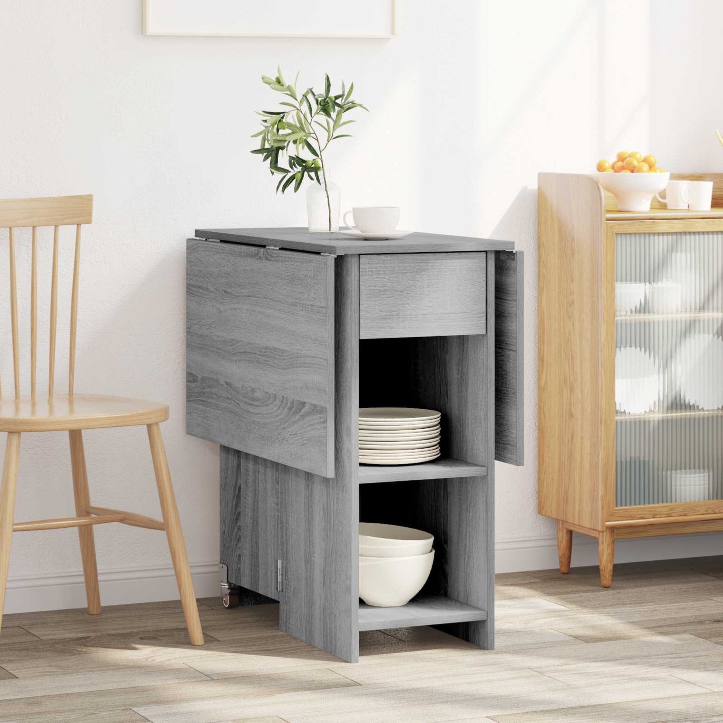 Esstisch 115 x 70 x 75 cm Holzwerkstoff Grau Sonoma