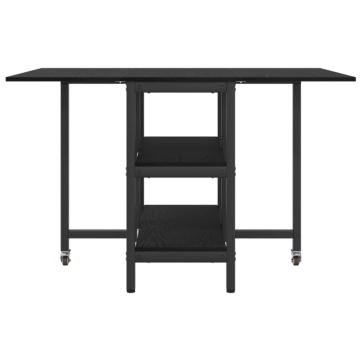 Esstisch 122 x 80 x 76,5 cm Holzwerkstoff Schwarz Eichen-Optik