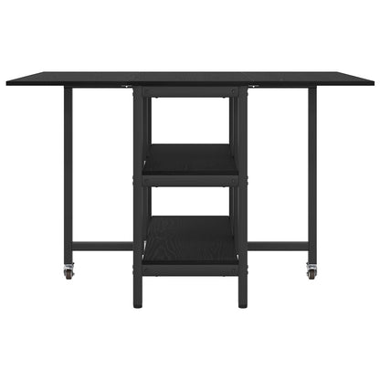 Esstisch 122 x 80 x 76,5 cm Holzwerkstoff Schwarz Eichen-Optik