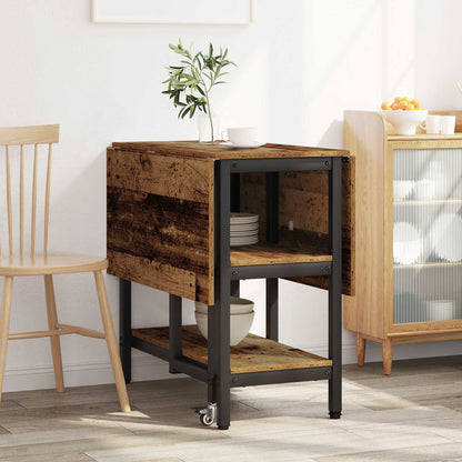 Esstisch 122 x 80 x 76,5 cm Holzwerkstoff Altholz Rechteckig