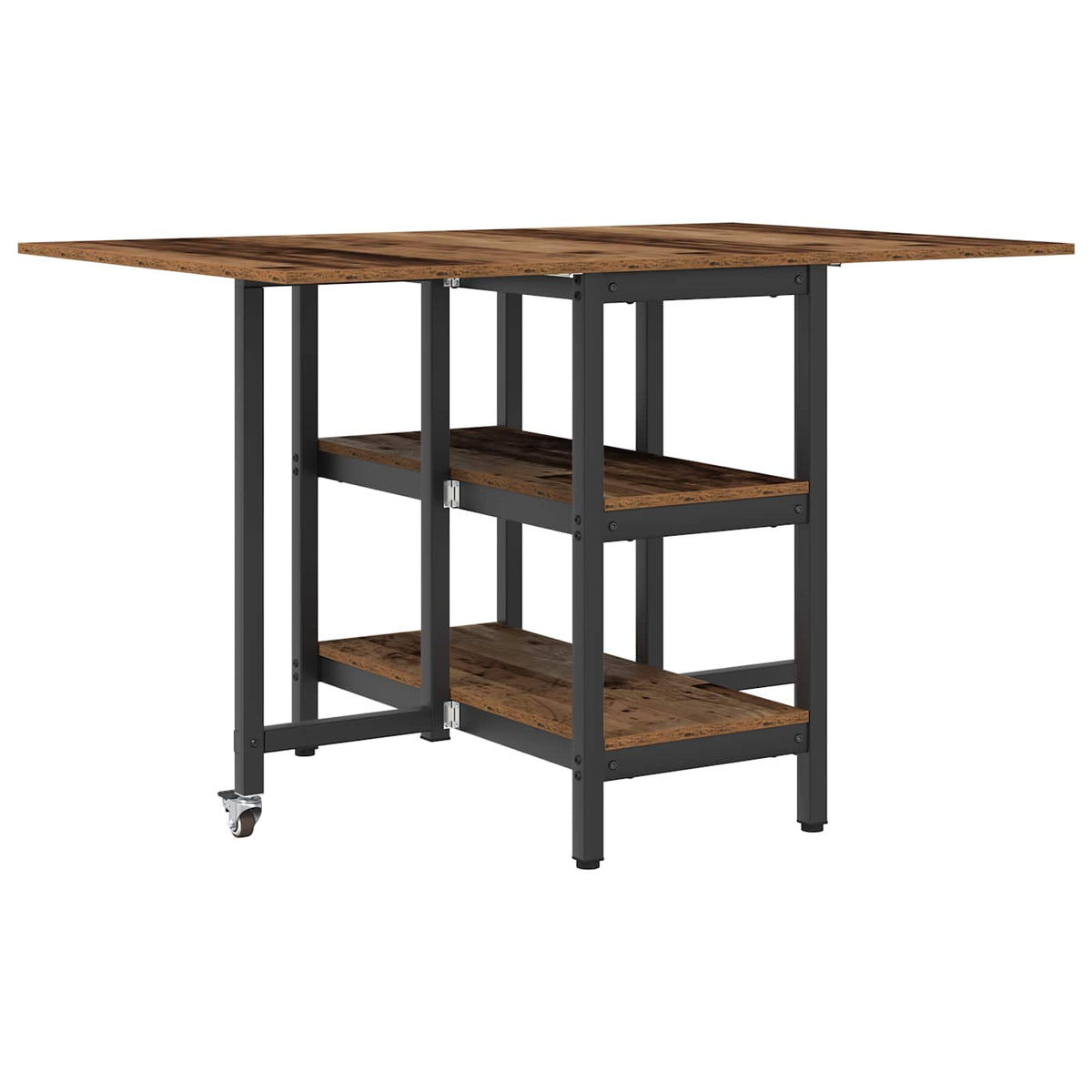 Esstisch 122 x 80 x 76,5 cm Holzwerkstoff Altholz Rechteckig