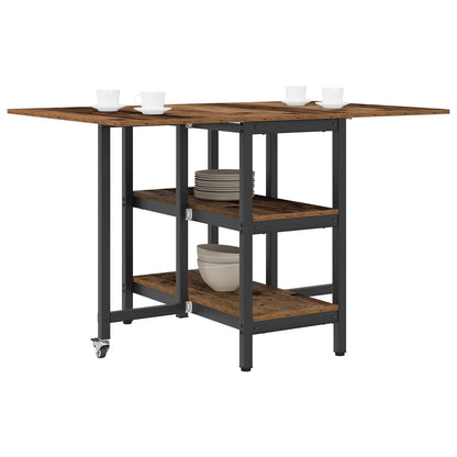 Esstisch 122 x 80 x 76,5 cm Holzwerkstoff Altholz Rechteckig