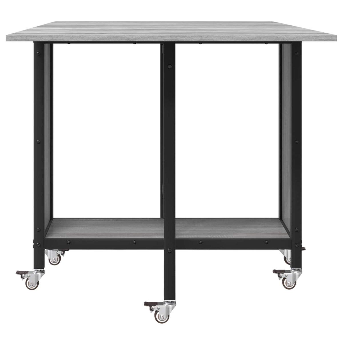 Faltbarer Esstisch mit Rollen 130 x 80 x 76,5 cm Stahl PB