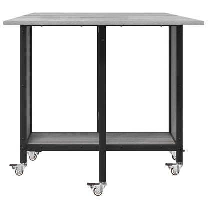 Faltbarer Esstisch mit Rollen 130 x 80 x 76,5 cm Stahl PB