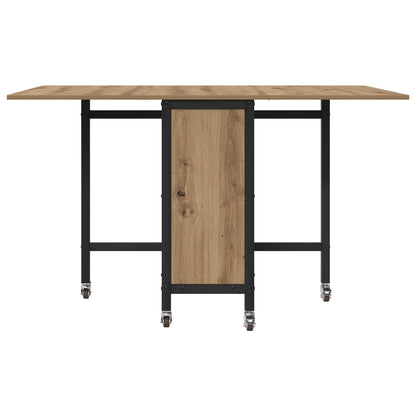 Faltbarer Esstisch mit Rollen 130 x 80 x 76,5 cm Stahl PB