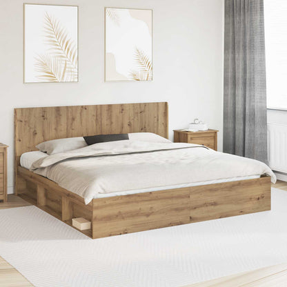 Kopfteil Artisan-Eiche Holzwerkstoff