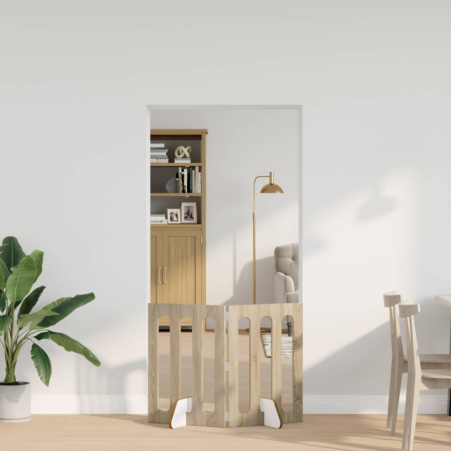 Faltbarer Haustierzaun 2 stk. Sonoma-Eiche 100,5 x 38 x 70 cm