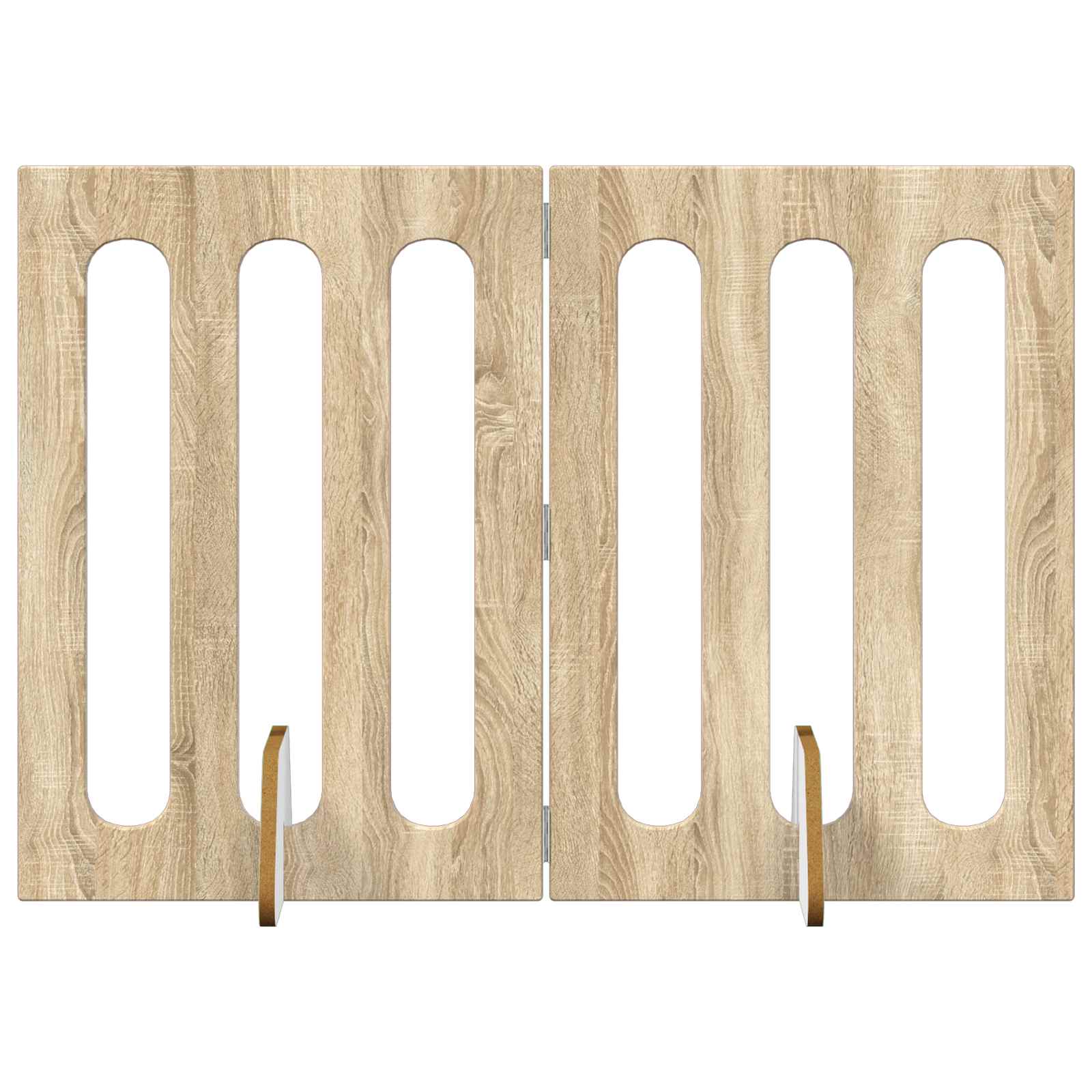 Faltbarer Haustierzaun 2 stk. Sonoma-Eiche 100,5 x 38 x 70 cm