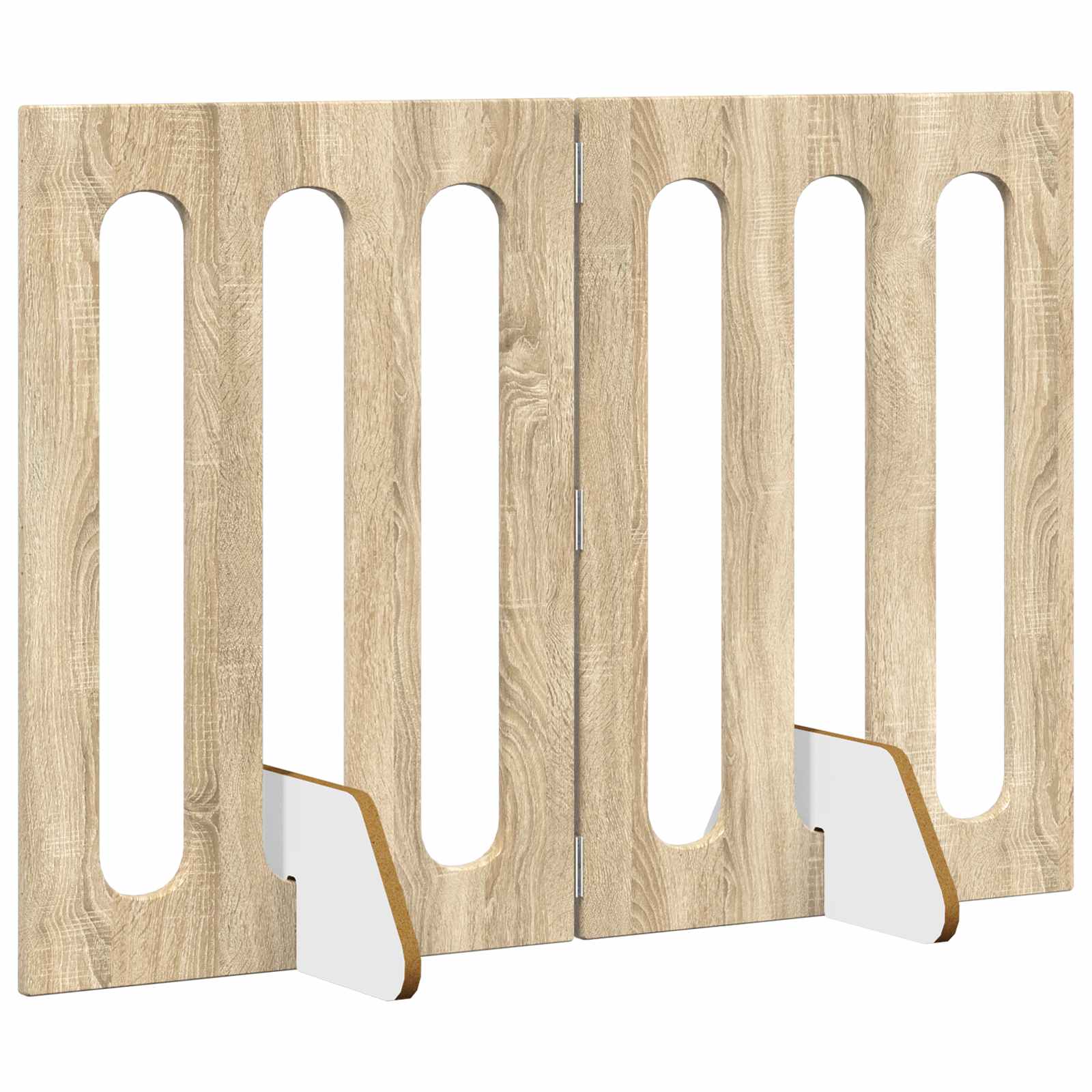 Faltbarer Haustierzaun 2 stk. Sonoma-Eiche 100,5 x 38 x 70 cm