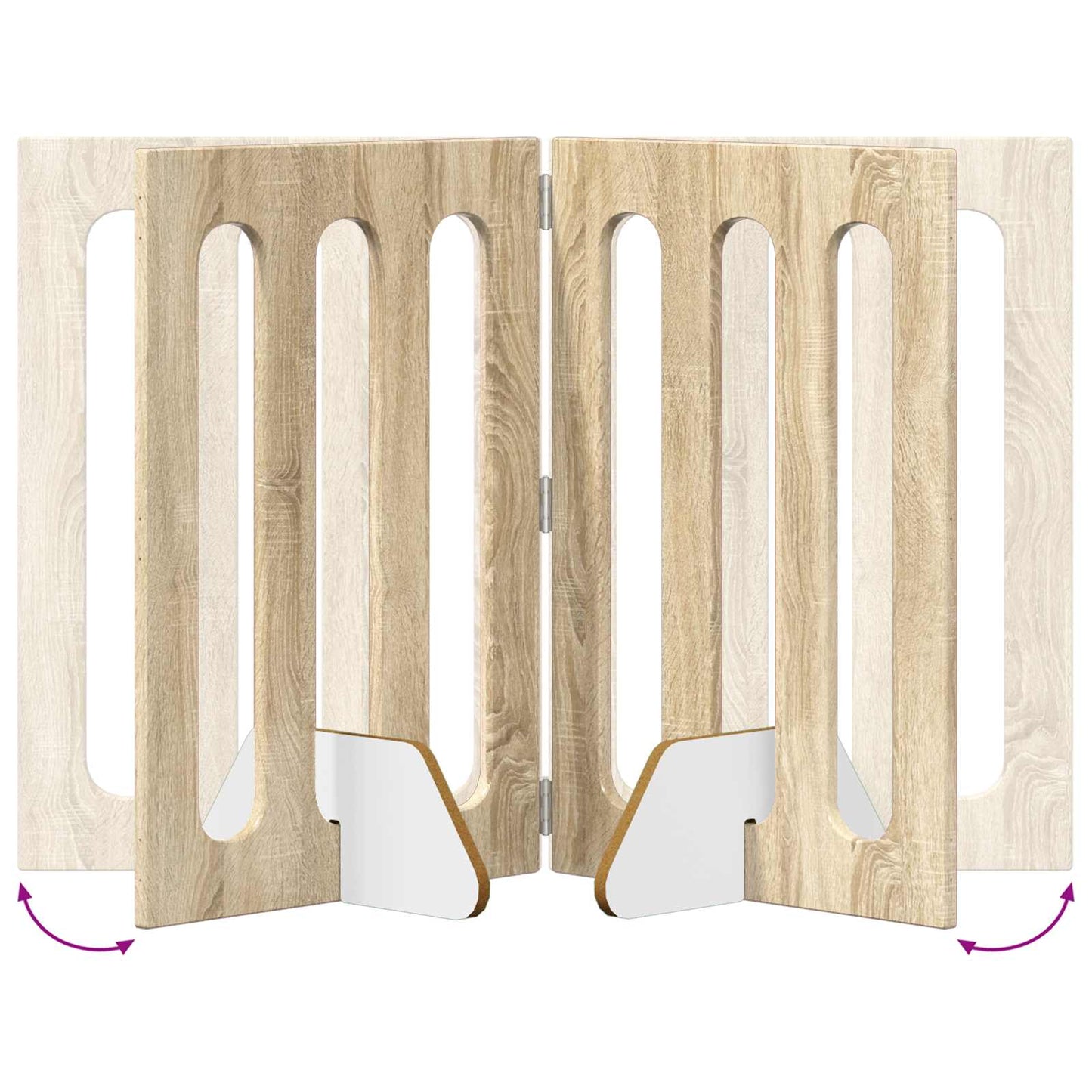 Faltbarer Haustierzaun 2 stk. Sonoma-Eiche 100,5 x 38 x 70 cm