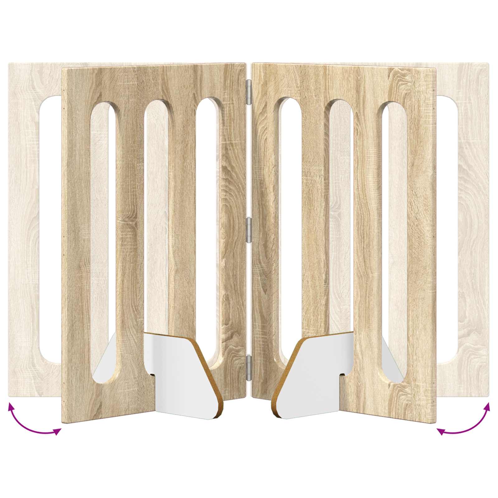 Faltbarer Haustierzaun 2 stk. Sonoma-Eiche 100,5 x 38 x 70 cm