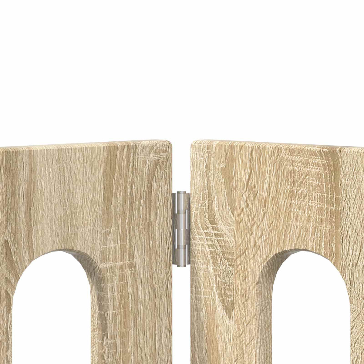 Faltbarer Haustierzaun 4 stk. Sonoma-Eiche 201 x 38 x 70 cm