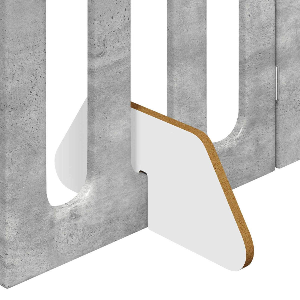 Faltbarer Haustierzaun 2 stk. Betongrau 100,5 x 38 x 70 cm