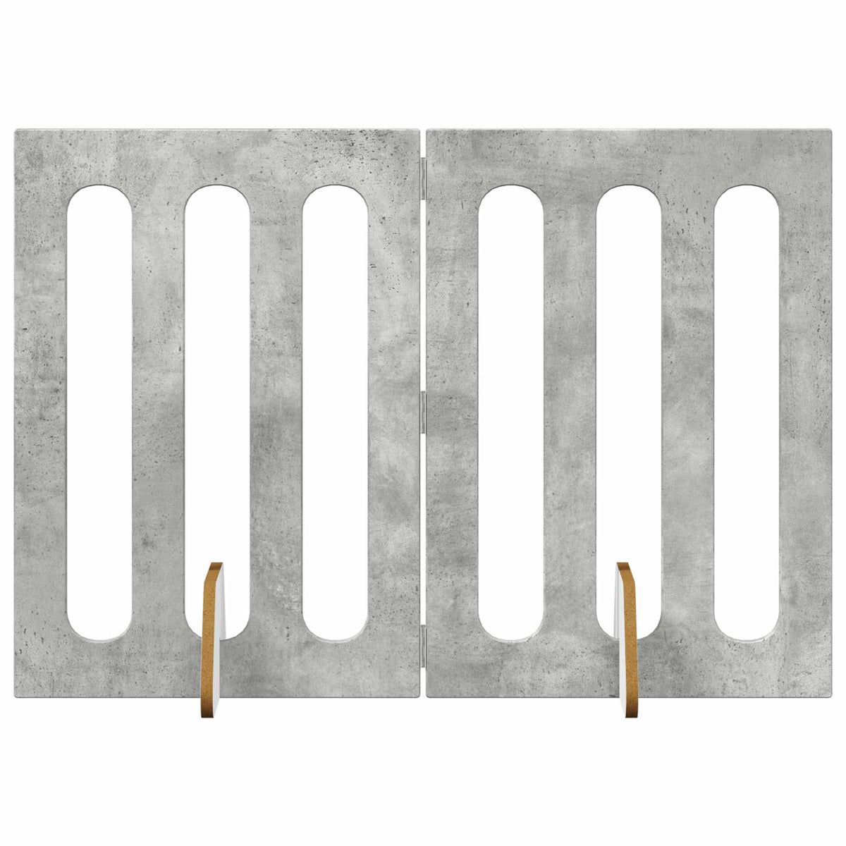 Faltbarer Haustierzaun 2 stk. Betongrau 100,5 x 38 x 70 cm