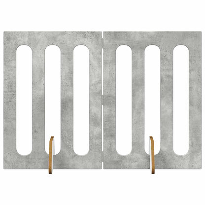 Faltbarer Haustierzaun 2 stk. Betongrau 100,5 x 38 x 70 cm